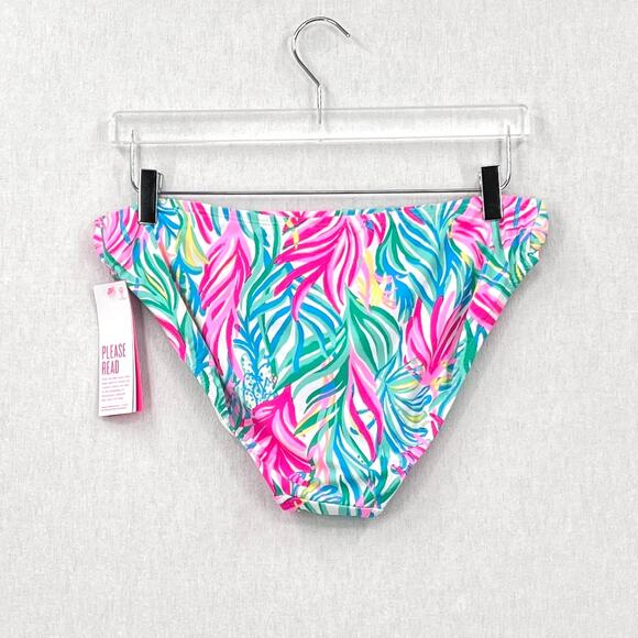 LILLY PULITZER Zarah Bikini Bottom Women 16 Sea Turtle Soiree Printed Side Twist - Picture 4 of 15